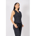 KOLSUZ ÇİZGİ DETAYLI YÜN YELEK MUSE FOR ALL